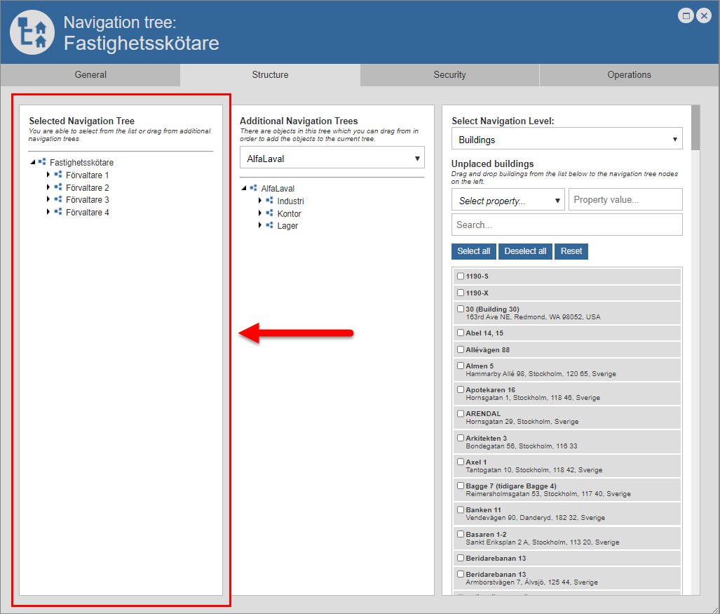 5.6.12. Add buildings to a navigation tree